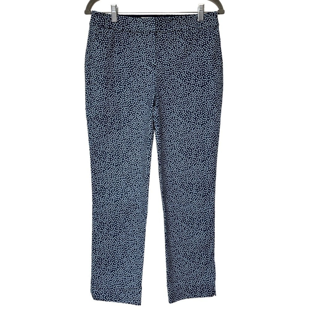 {Boden} "Richmond 7/8 Pants" Chino Flat Front Khaki Polka Dot Dress Pants